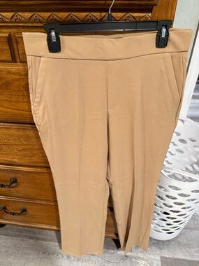 Counterparts Straight-Leg Pull-On Trousers in Tan